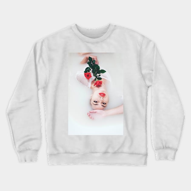 Rose Bath Crewneck Sweatshirt by JovanaRikalo